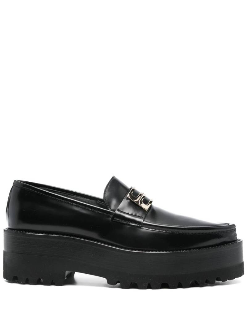 Victoria Beckham flatform leather loafers - Black von Victoria Beckham