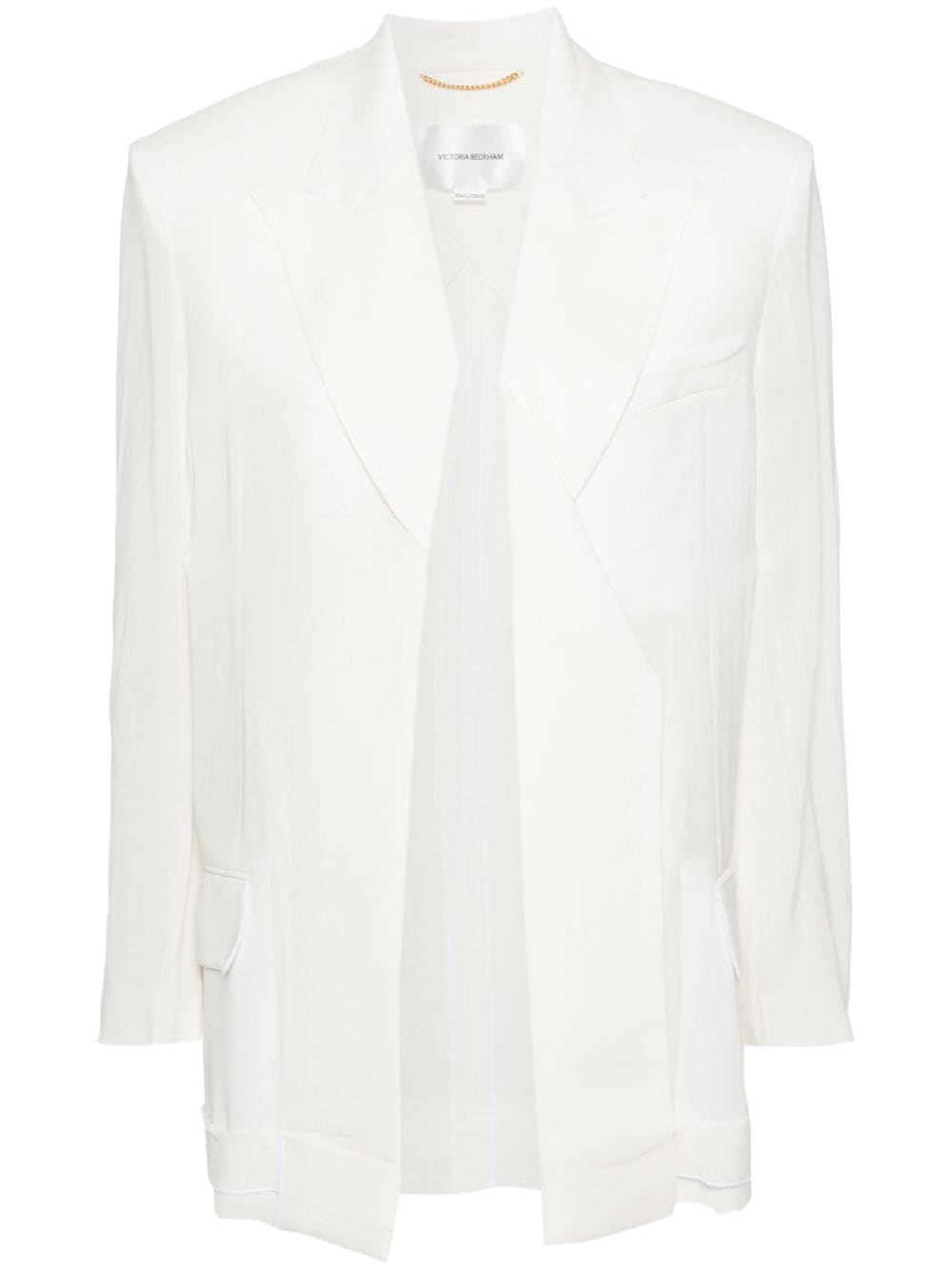 Victoria Beckham folded-detail blazer - White von Victoria Beckham