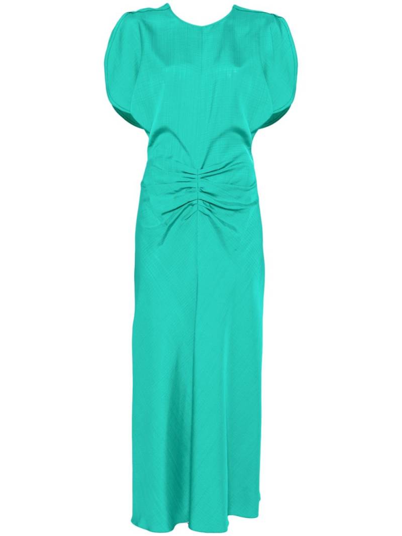 Victoria Beckham gathered-detail midi dress - Green von Victoria Beckham