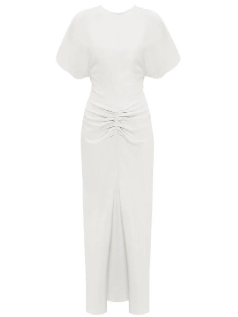 Victoria Beckham gathered-waist flared dress - White von Victoria Beckham