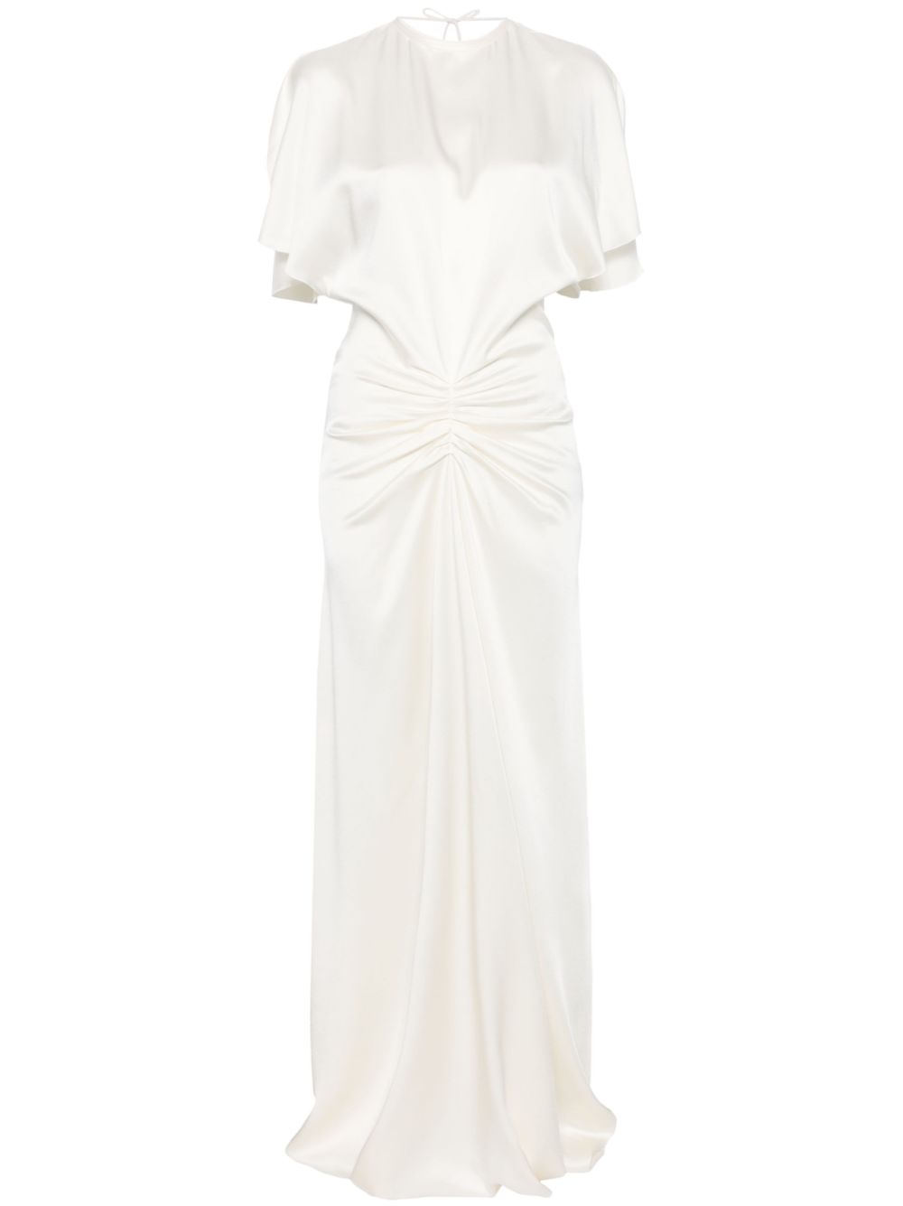 Victoria Beckham gathered-waist floor-length dress - Neutrals von Victoria Beckham