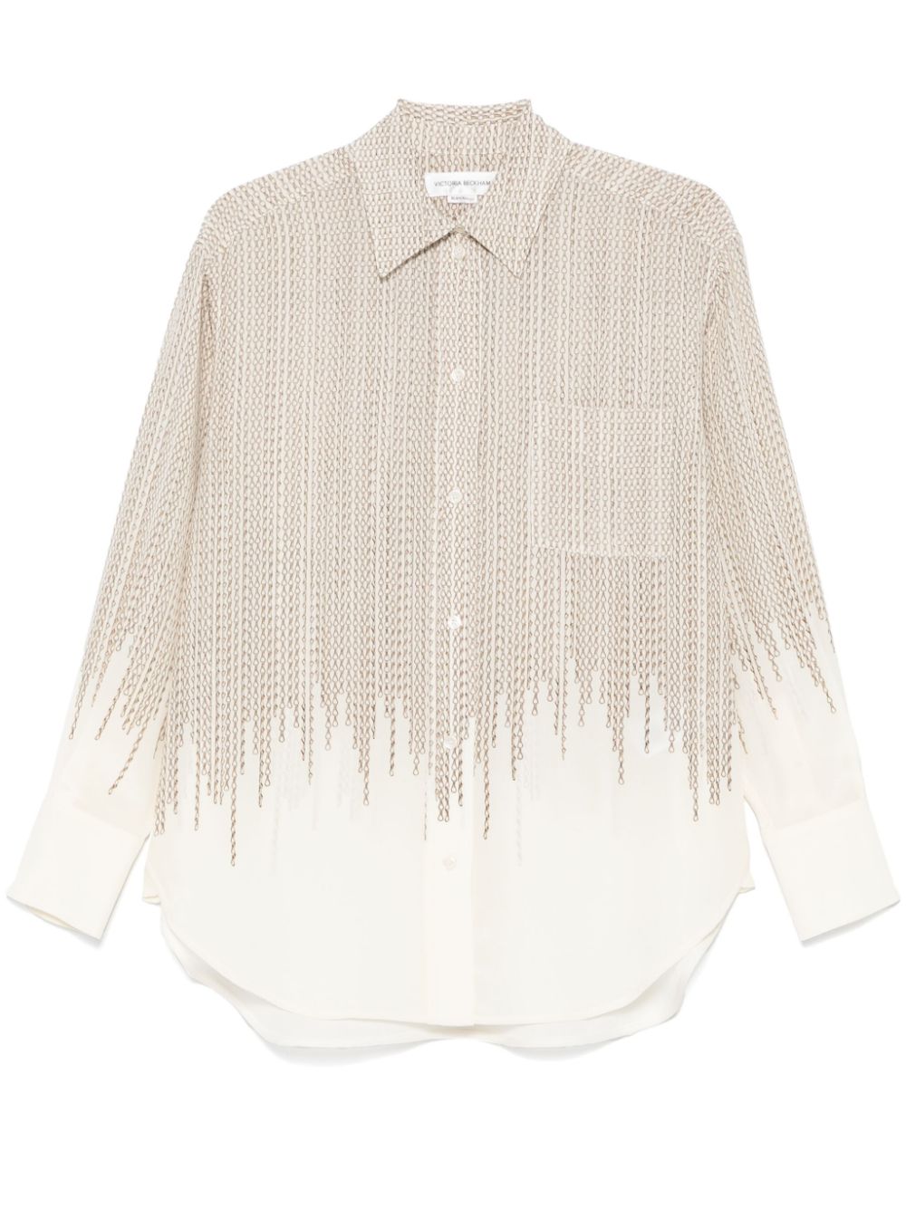 Victoria Beckham geometric-pattern shirt - Neutrals von Victoria Beckham