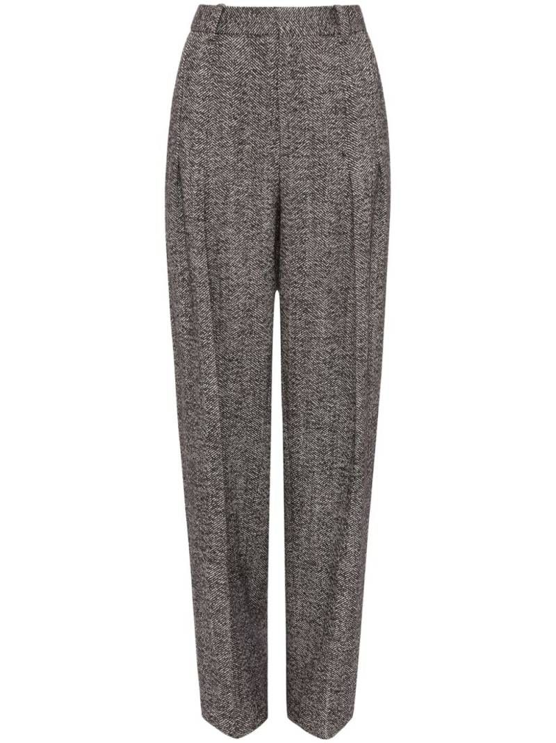 Victoria Beckham herringbone-pattern tailored trousers - Black von Victoria Beckham