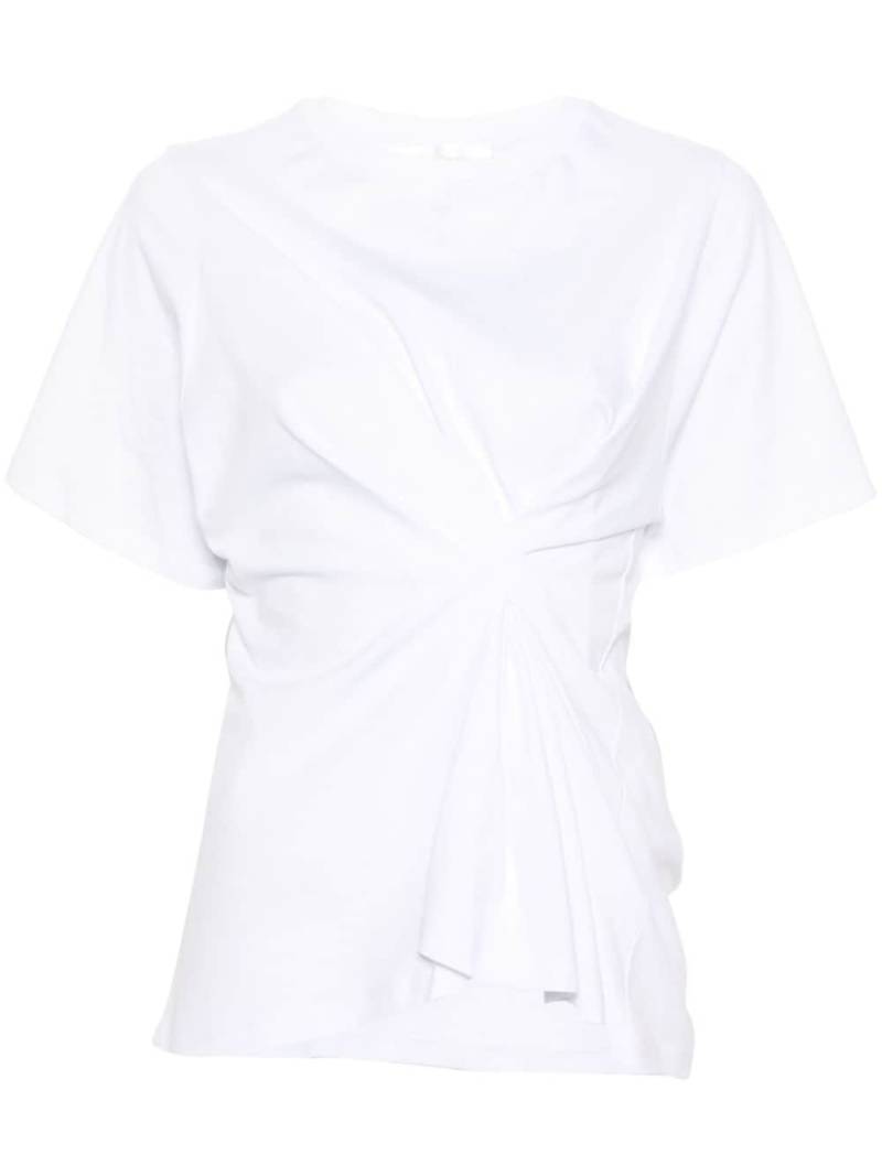 Victoria Beckham inverted-pleats cotton T-shirt - White von Victoria Beckham