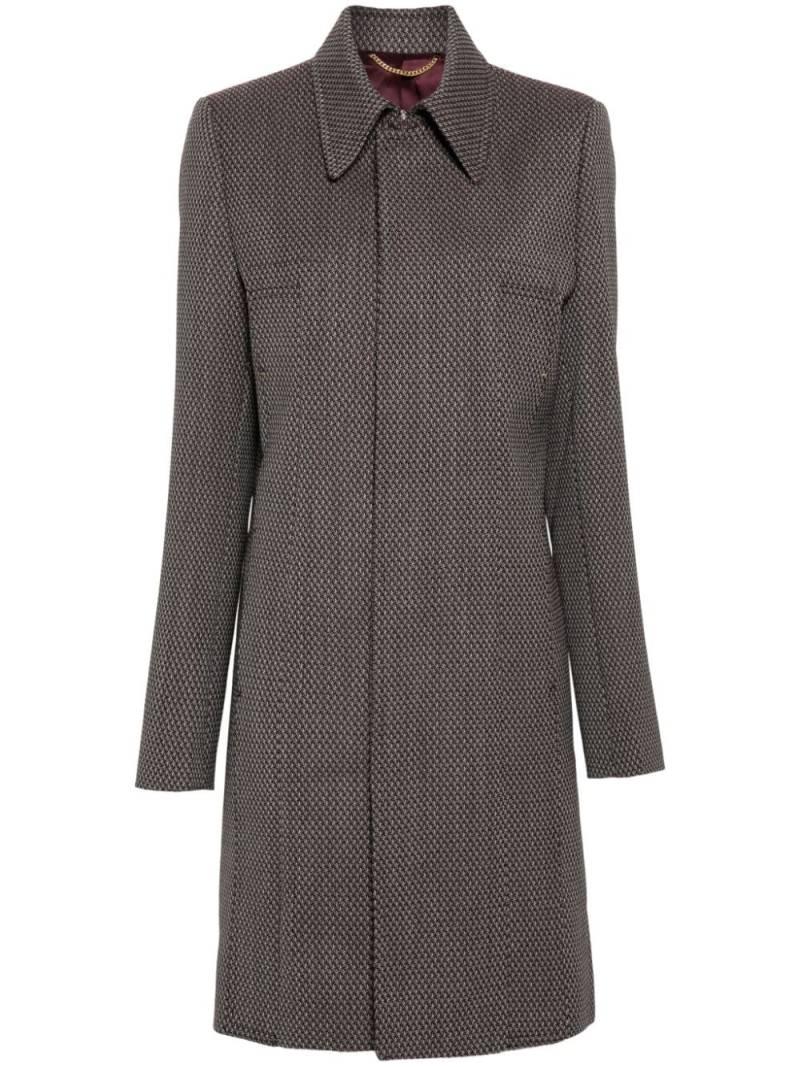 Victoria Beckham jacquard single-breasted coat - Brown von Victoria Beckham