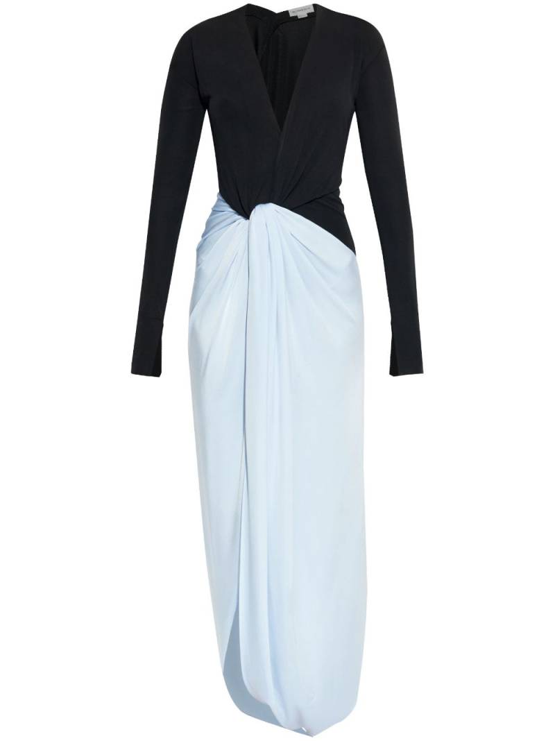 Victoria Beckham knot-detail jersey gown - Black von Victoria Beckham