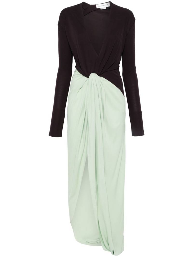 Victoria Beckham knot-detail jersey gown - Green von Victoria Beckham