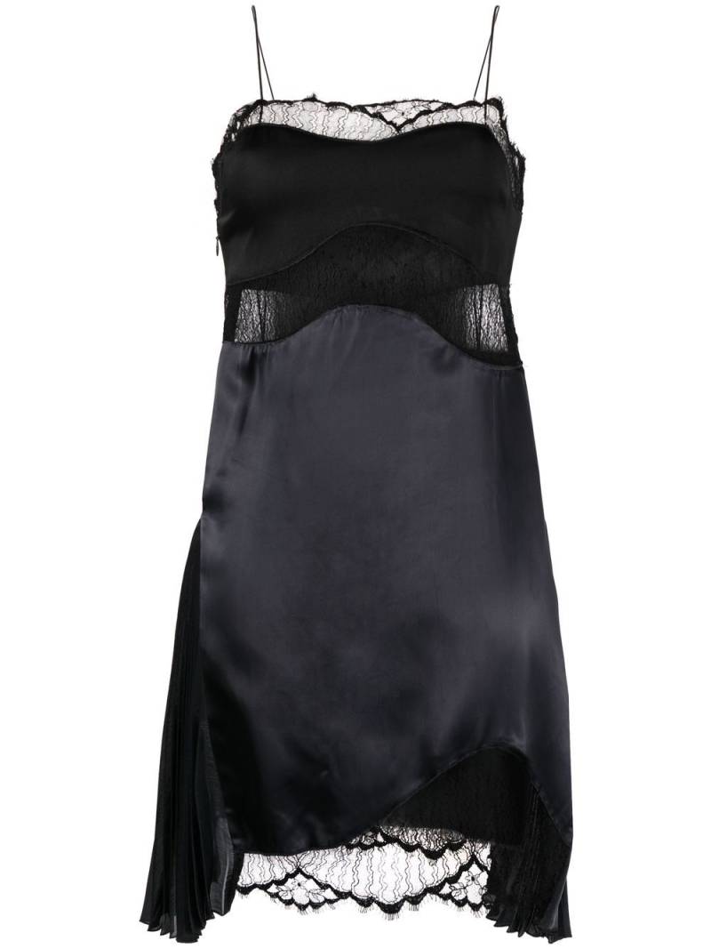 Victoria Beckham lace-detail satin slip dress - Black von Victoria Beckham