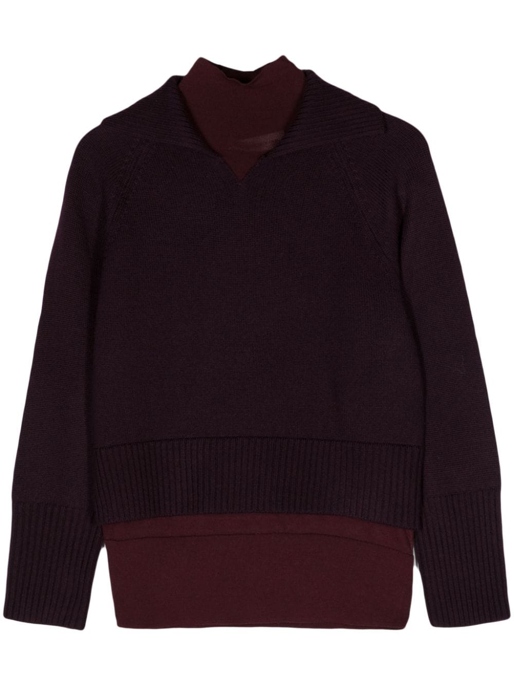 Victoria Beckham layered high-neck top - Purple von Victoria Beckham