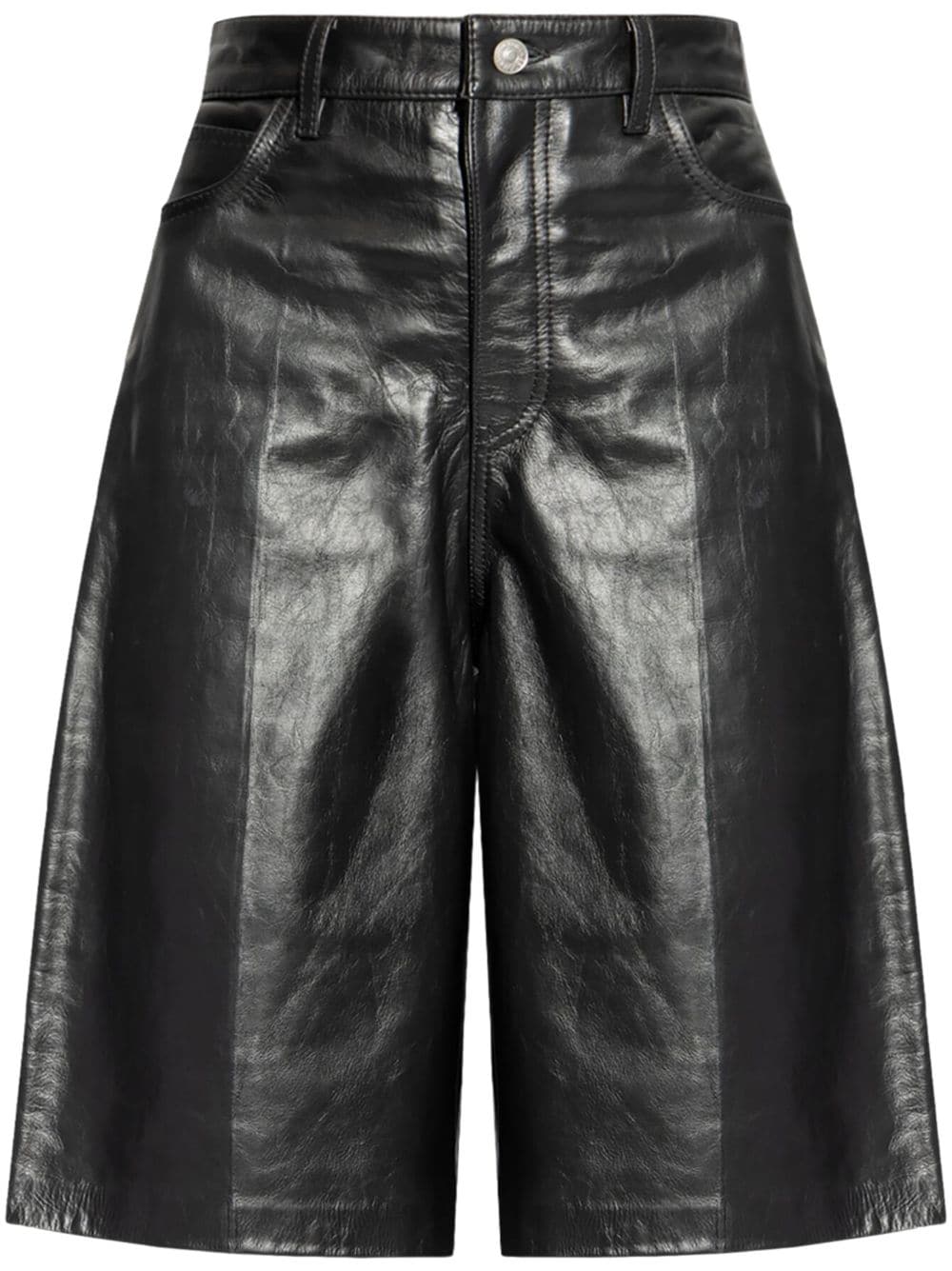 Victoria Beckham leather shorts - Black von Victoria Beckham