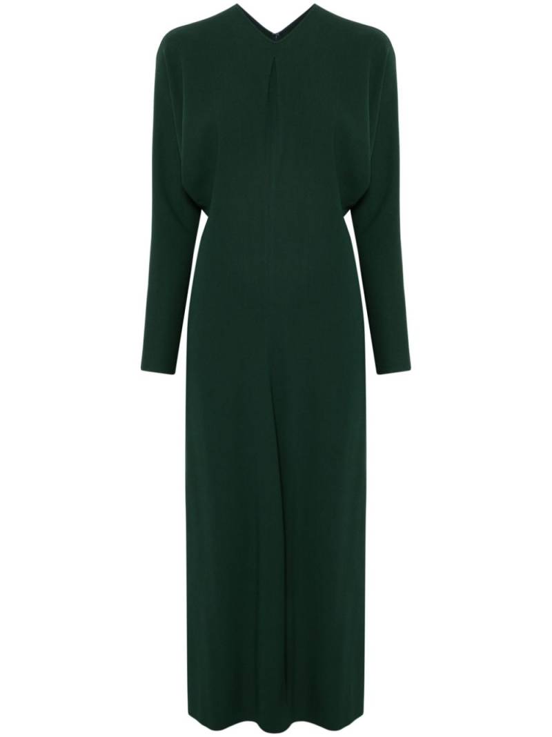 Victoria Beckham long-sleeve draped midi dress - Green von Victoria Beckham