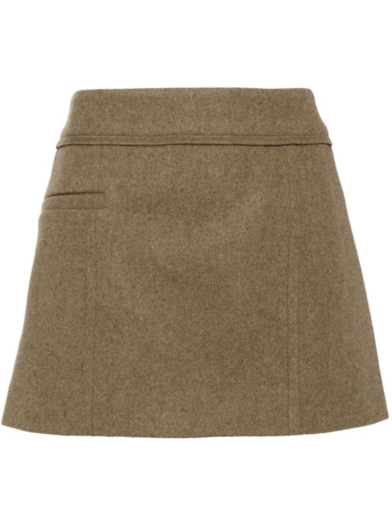 Victoria Beckham merino wool mini skirt - Green von Victoria Beckham