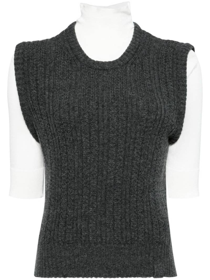 Victoria Beckham mock-neck knitted top - Grey von Victoria Beckham