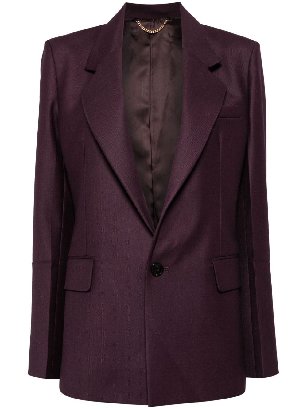 Victoria Beckham patch-sleeve single-breasted blazer - Purple von Victoria Beckham