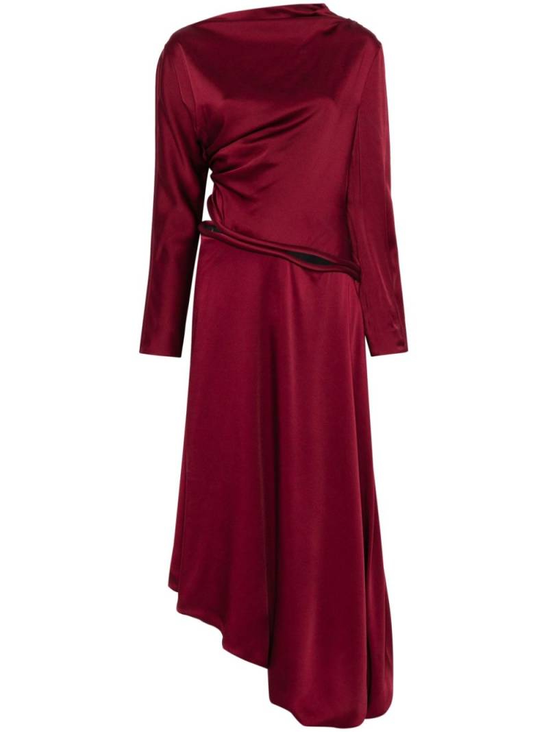 Victoria Beckham piped-trim midi dress - Red von Victoria Beckham