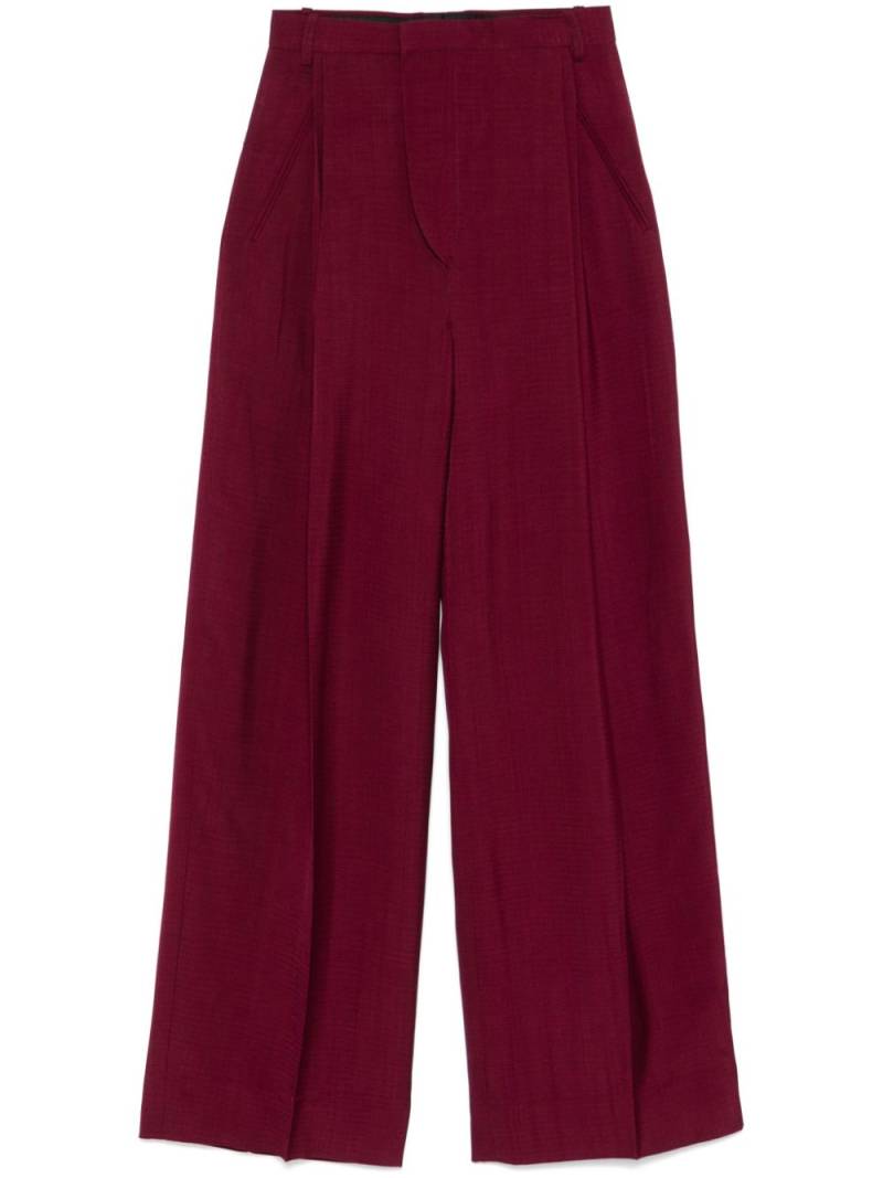 Victoria Beckham pleat-detail trousers - Red von Victoria Beckham