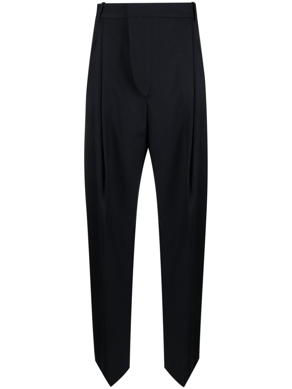 Victoria Beckham pleat-detailing wide-leg trousers - Blue von Victoria Beckham