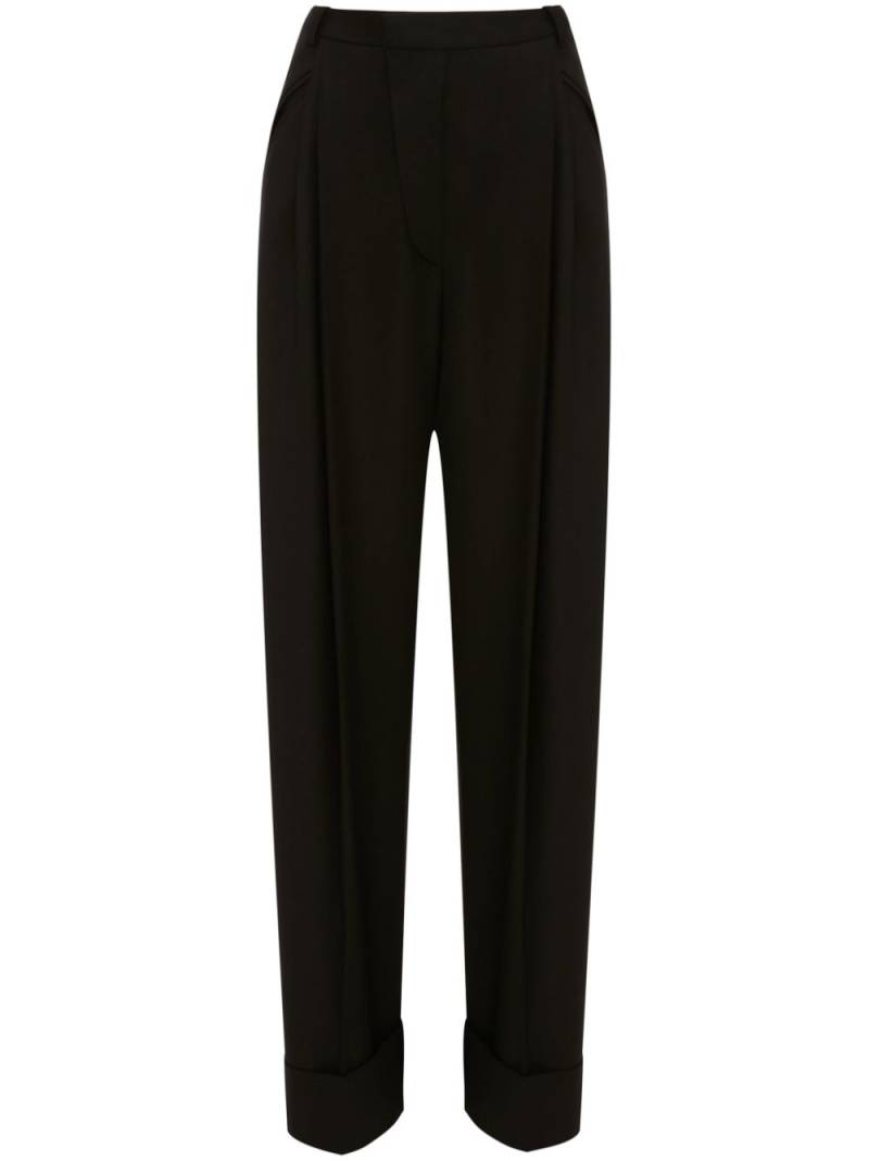 Victoria Beckham pleated wide-leg trousers - Black von Victoria Beckham