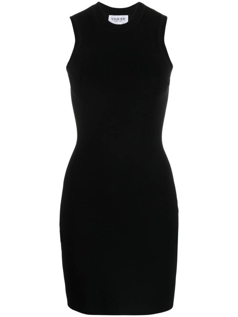 Victoria Beckham rib knitted short dress - Black von Victoria Beckham