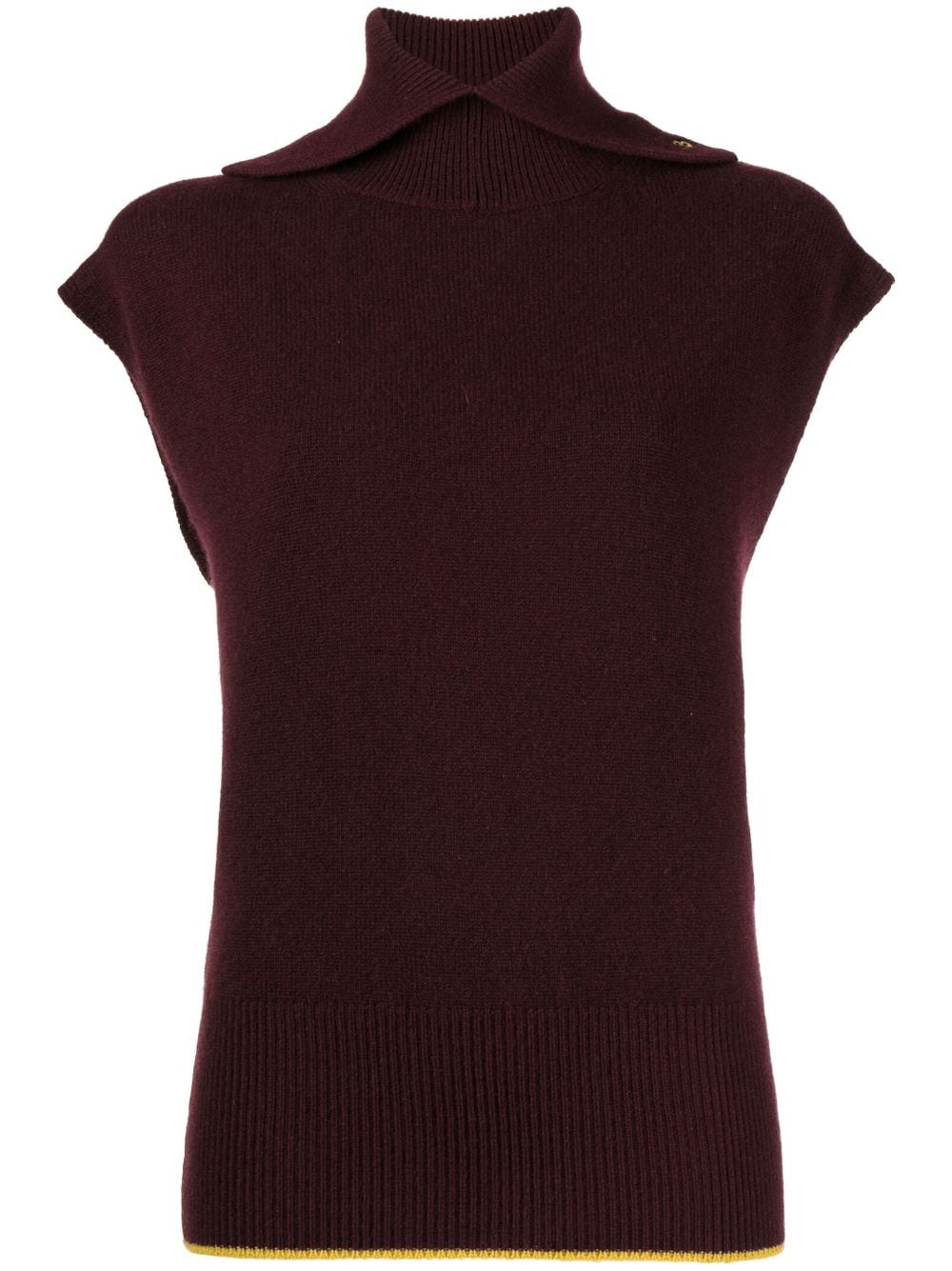 Victoria Beckham roll-neck sleeveless jumper - Brown von Victoria Beckham