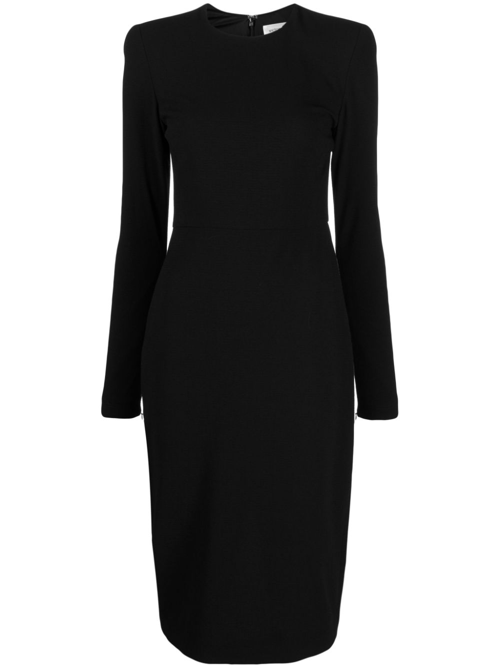 Victoria Beckham round-neck fitted-waist dress - Black von Victoria Beckham