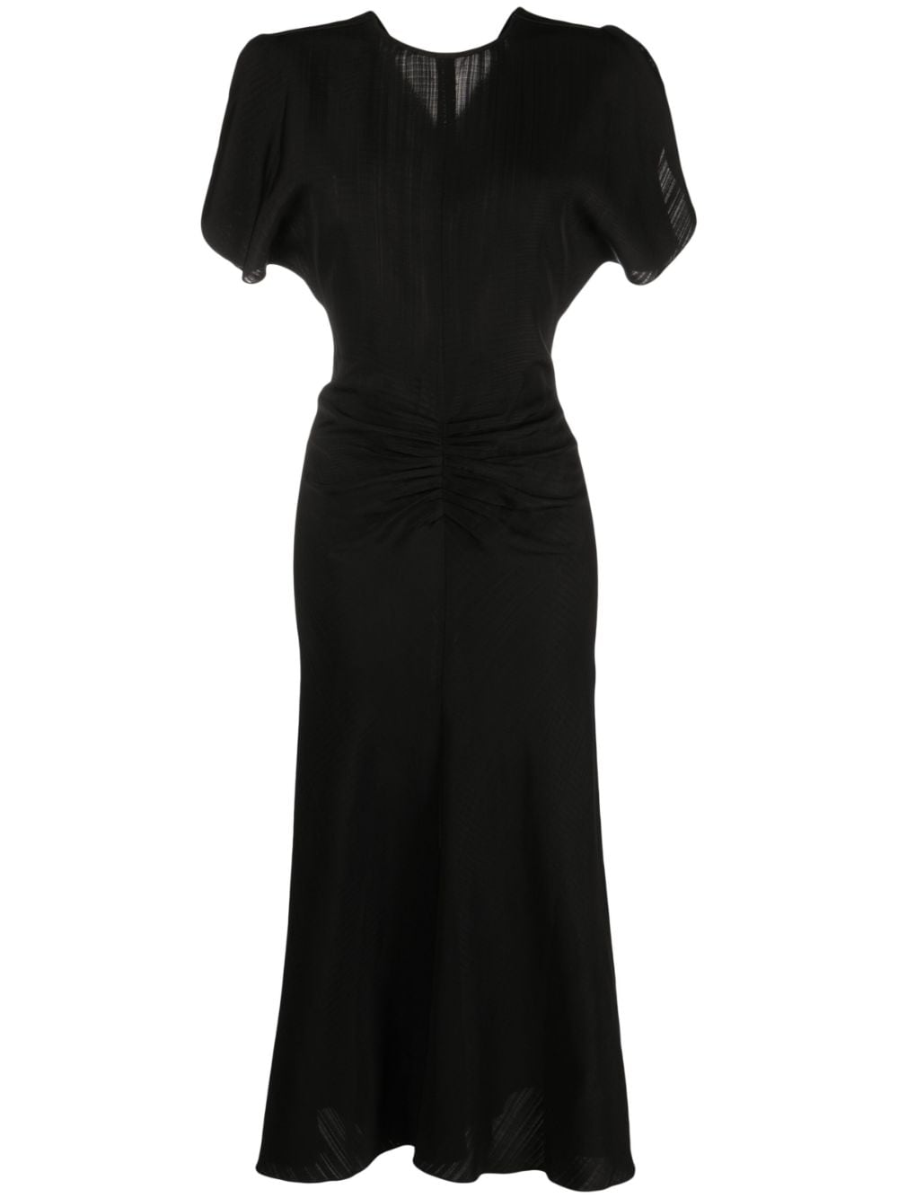 Victoria Beckham round-neck short-sleeve dress - Black von Victoria Beckham