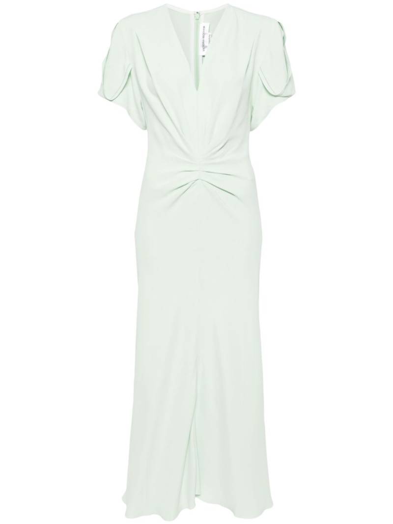 Victoria Beckham ruched-detail midi dress - Green von Victoria Beckham