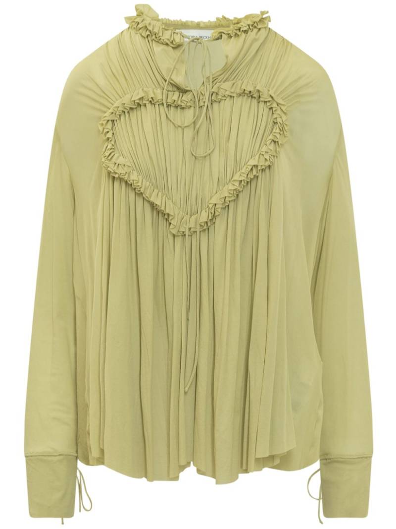 Victoria Beckham ruffled blouse - Green von Victoria Beckham