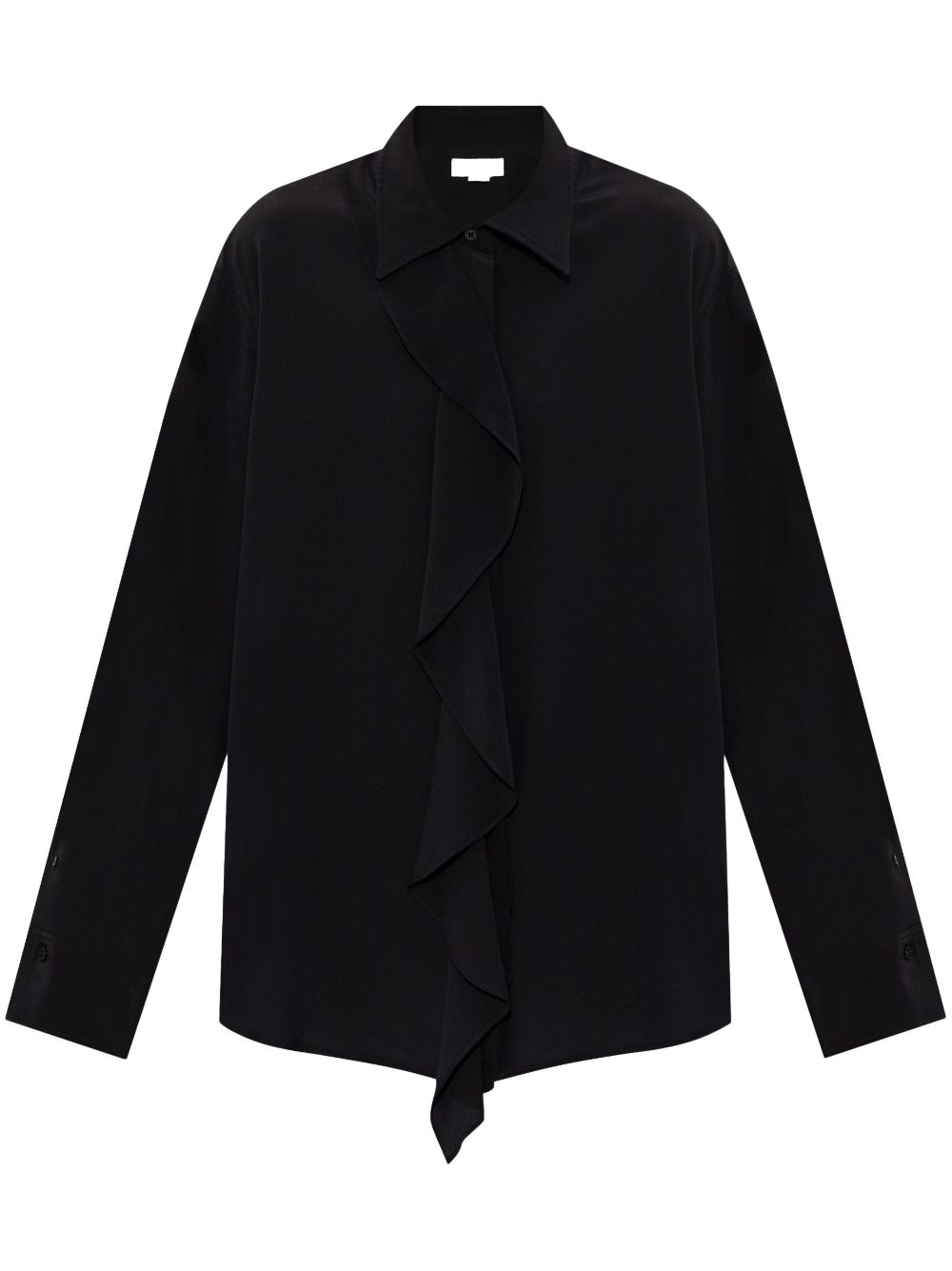 Victoria Beckham ruffled silk blouse - Black von Victoria Beckham