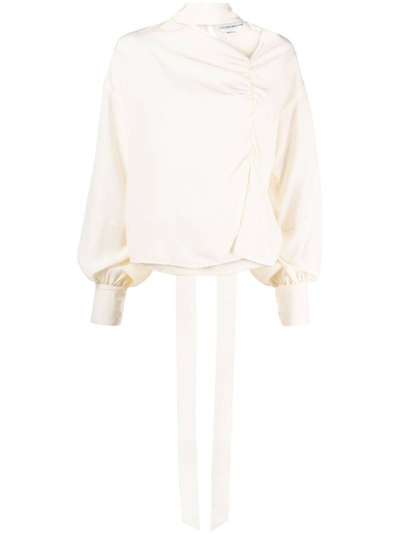 Victoria Beckham scarf neck blouse - Neutrals von Victoria Beckham