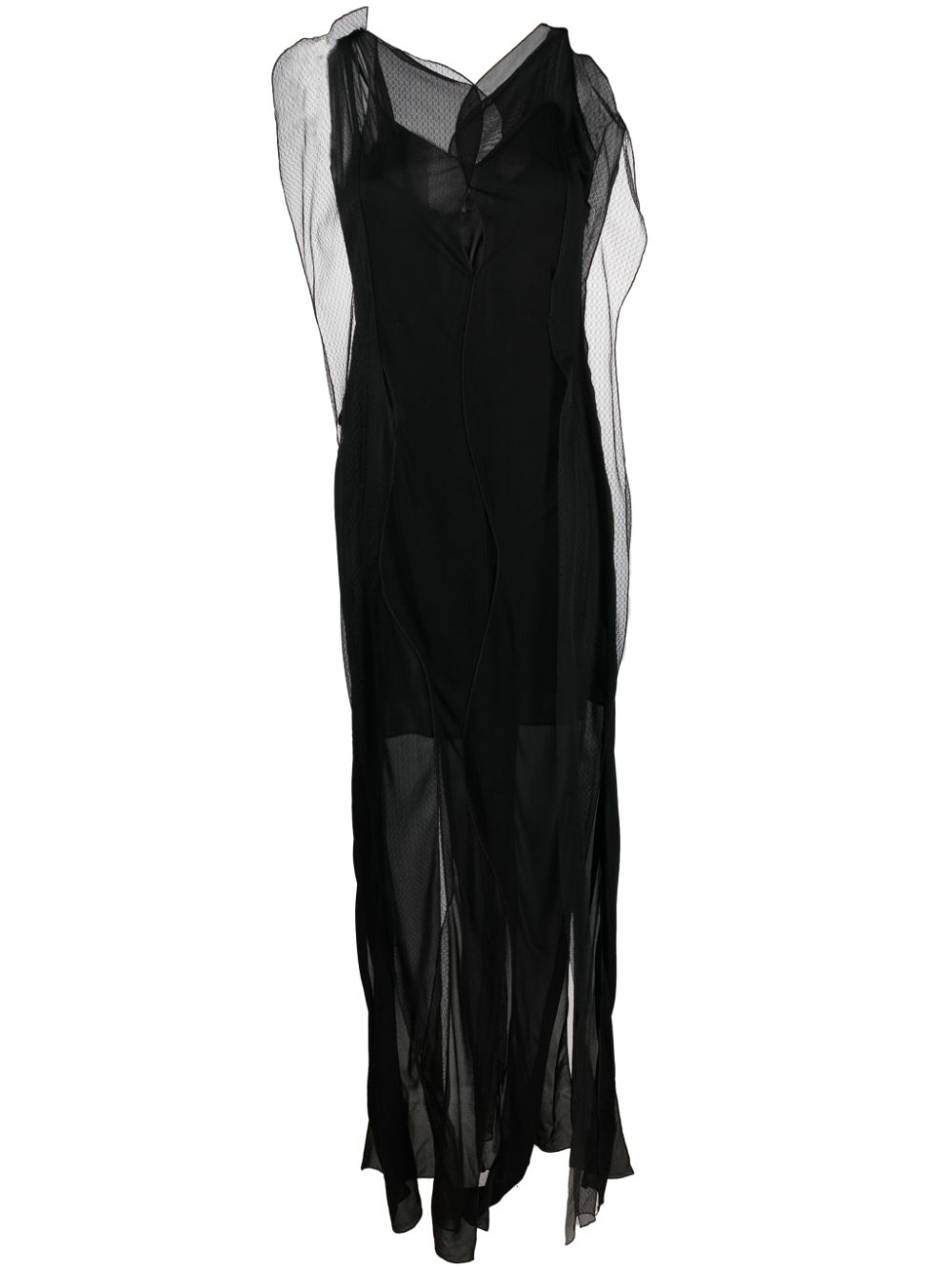 Victoria Beckham semi-sheer sleeveless maxi dress - Black von Victoria Beckham