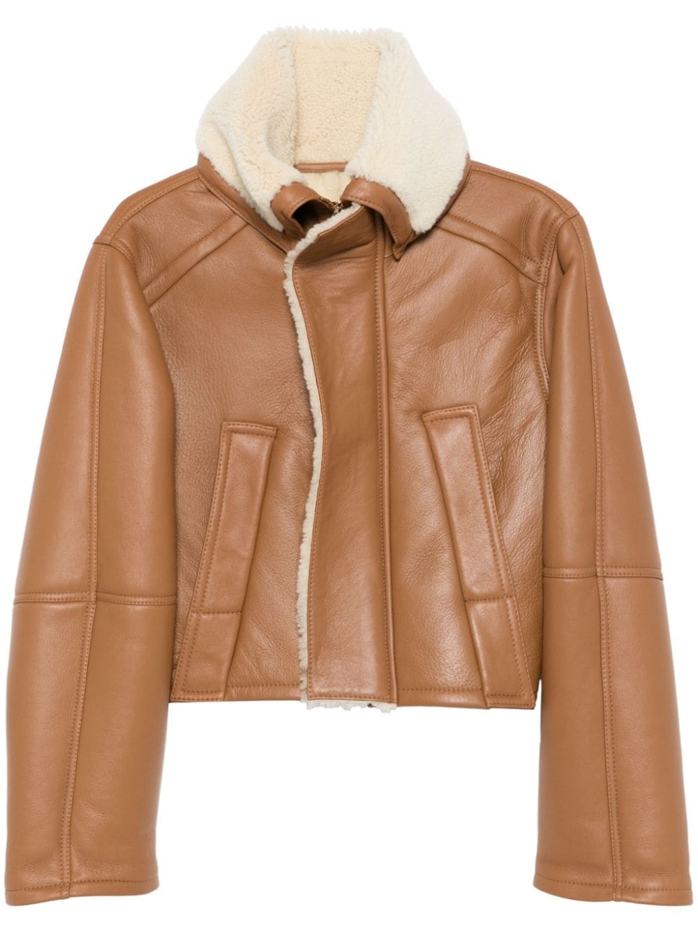 Victoria Beckham shearling jacket - Brown von Victoria Beckham