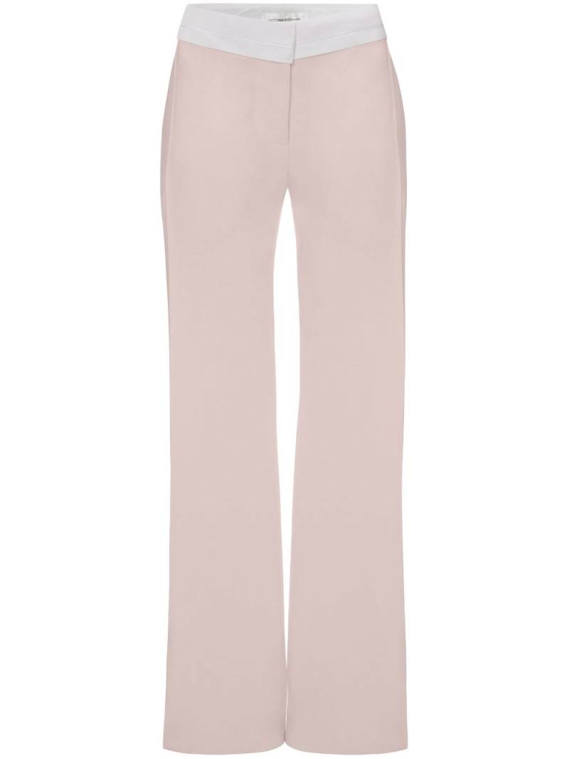 Victoria Beckham side-panel detail flared trousers - Pink von Victoria Beckham