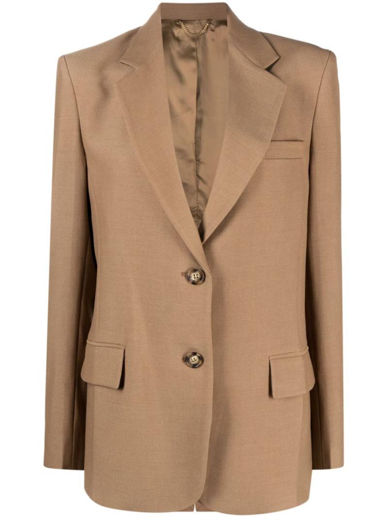 Victoria Beckham single-breasted notched-lapels blazer - Brown von Victoria Beckham