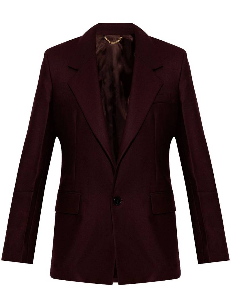 Victoria Beckham single-breasted wool blend blazer - Brown von Victoria Beckham