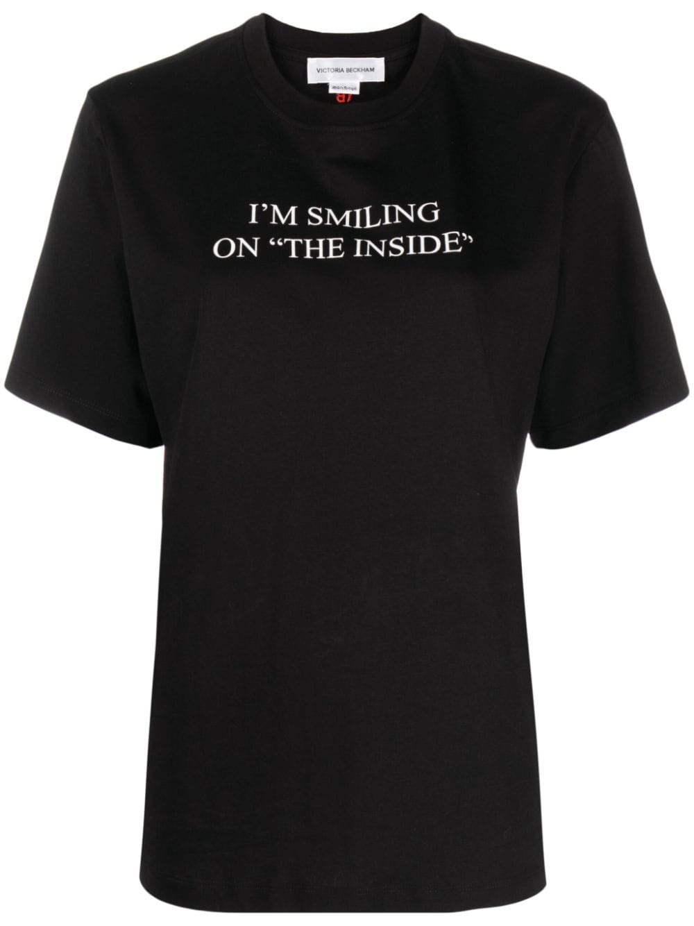 Victoria Beckham slogan-print organic cotton T-shirt - Black von Victoria Beckham