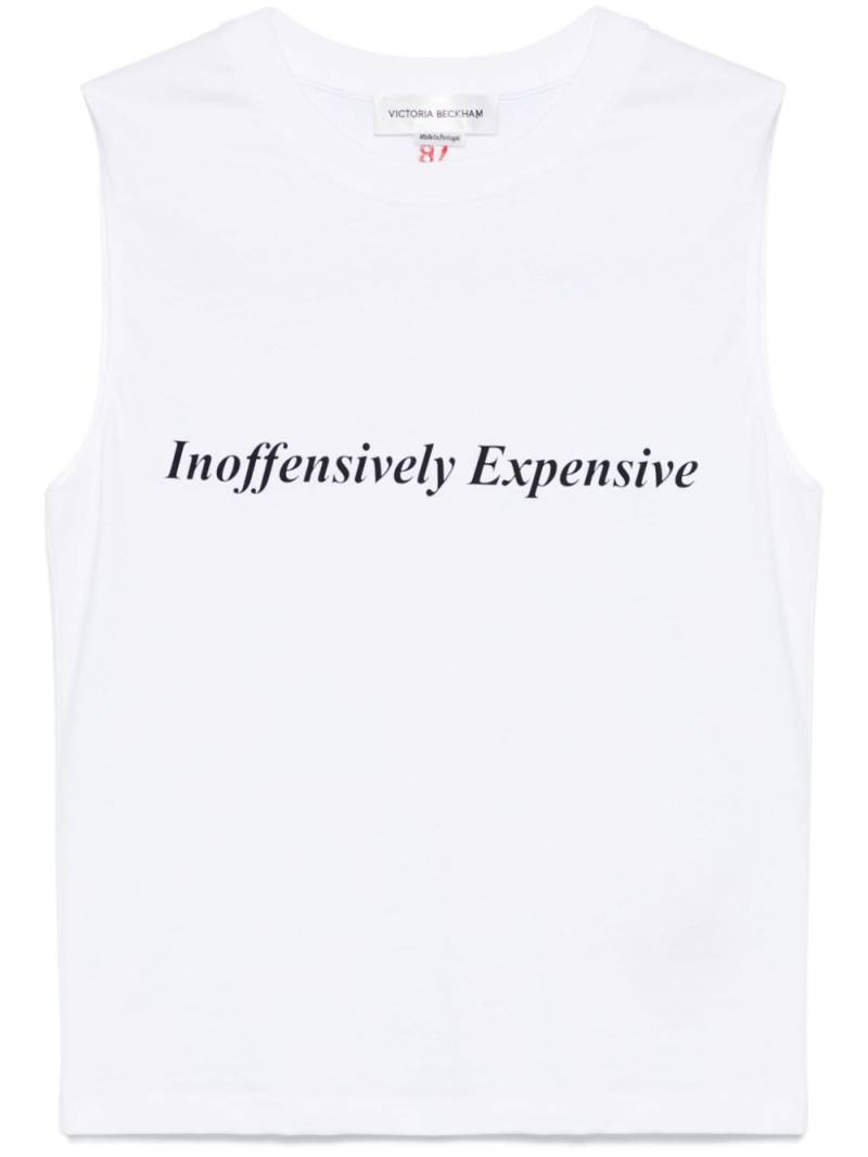 Victoria Beckham slogan-print top - White von Victoria Beckham