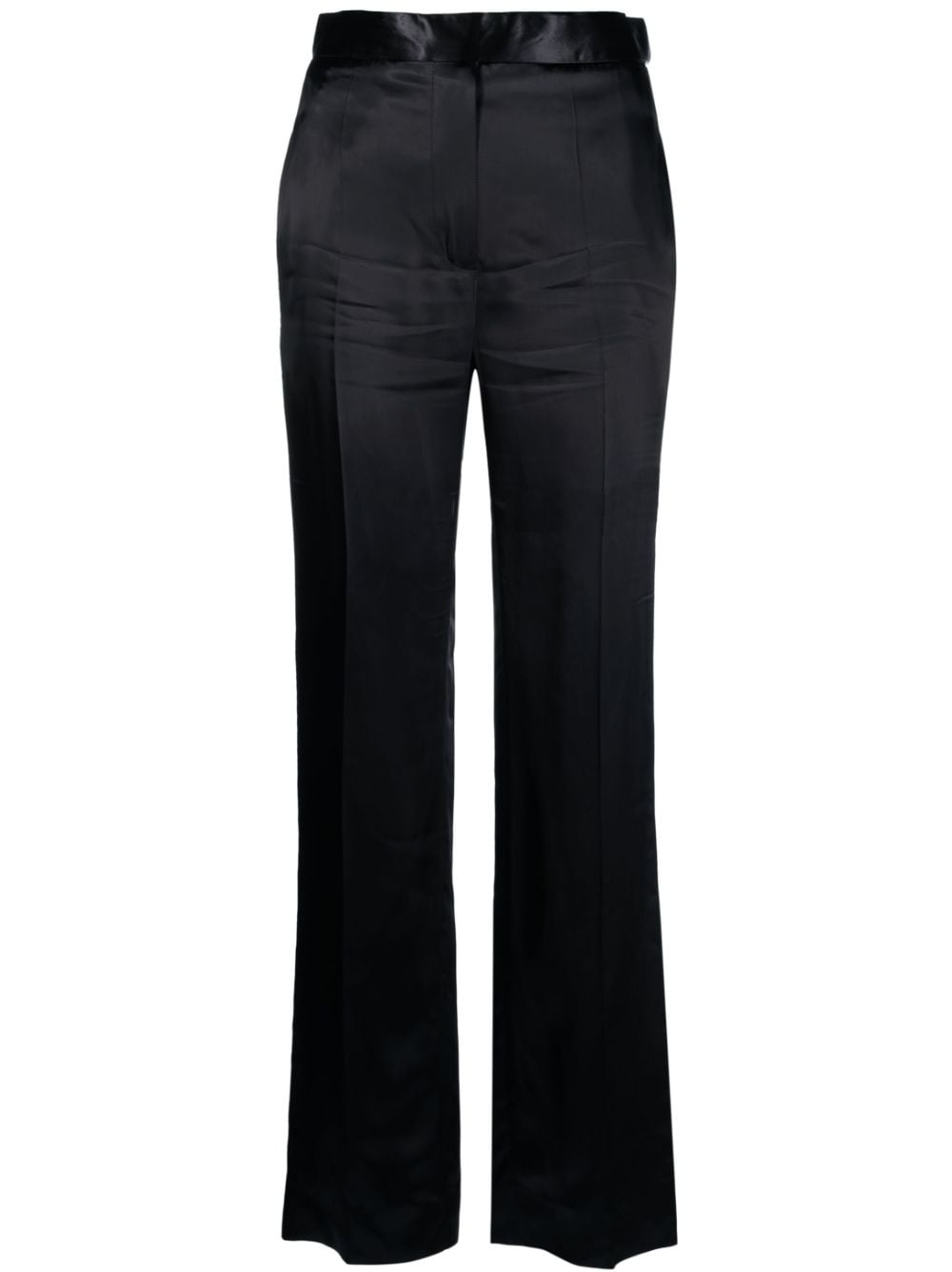 Victoria Beckham straight-leg satin trousers - Black von Victoria Beckham