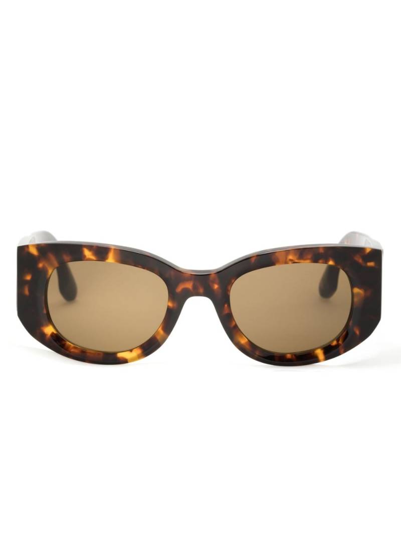 Victoria Beckham tortoiseshell-effect oval-frame sunglasses - Brown von Victoria Beckham