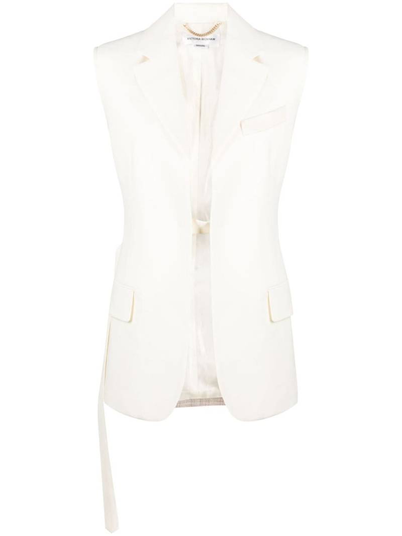 Victoria Beckham two-tone sleeveless jacket - Neutrals von Victoria Beckham