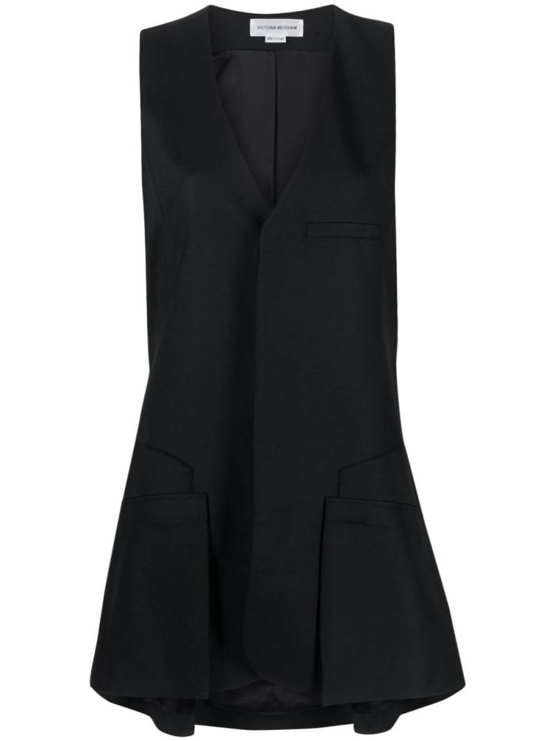 Victoria Beckham waistcoat-style minidress - Black von Victoria Beckham