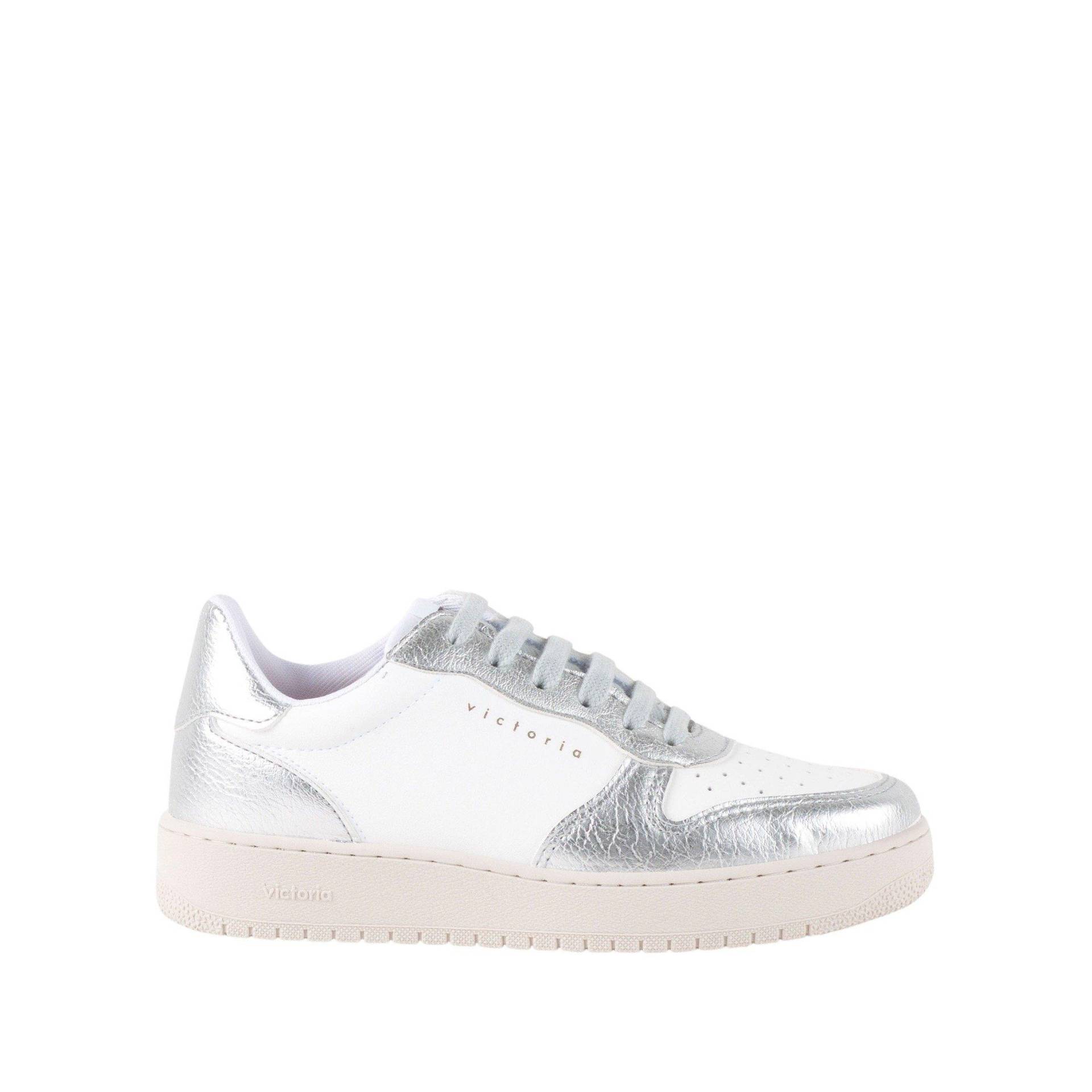 Sneaker Mit Metallic-ledereffekt Damen Madrid Damen  42 von Victoria