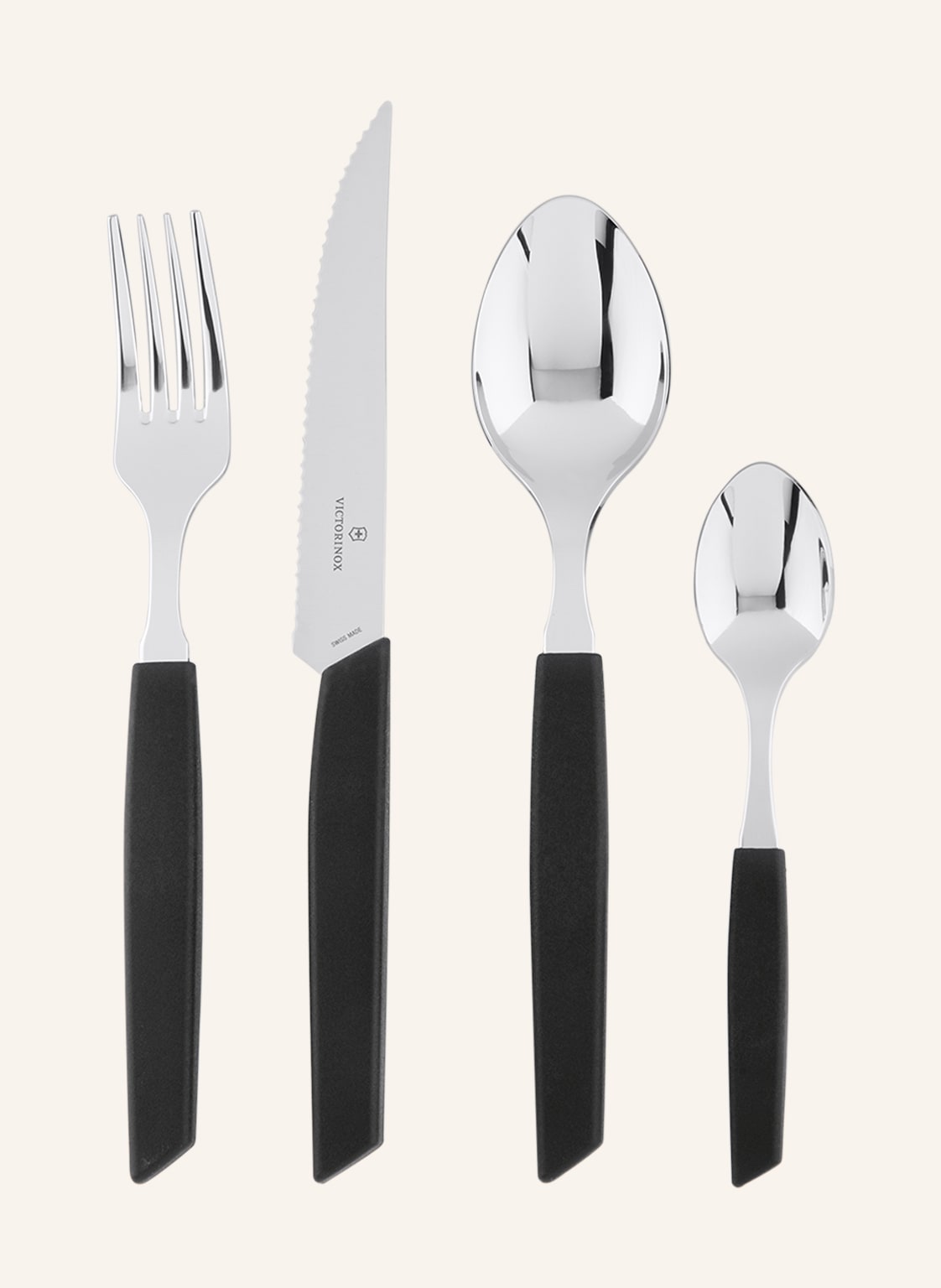 Victorinox 24-Tlg. Besteck-Set Swiss Modern schwarz Victorinox 24-Tlg. Besteck-Set Swiss Modern schwarz von Victorinox