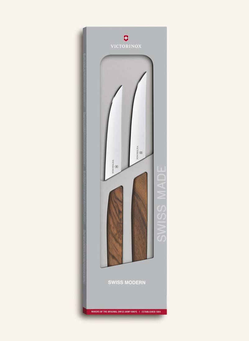 Victorinox 2er-Set Steakmesser Swiss Modern braun von Victorinox