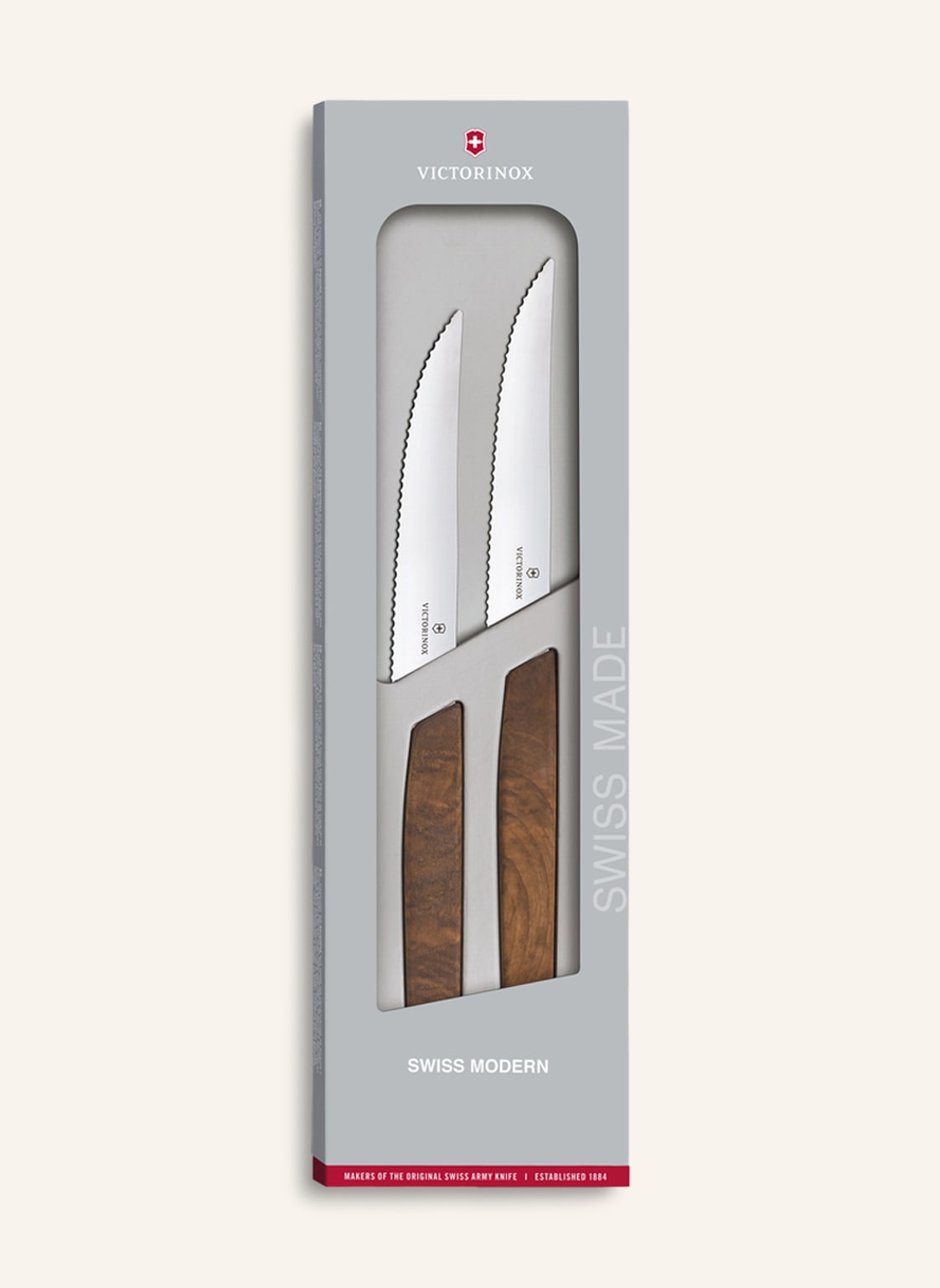 Victorinox 2er-Set Steakmesser Swiss Modern braun Victorinox 2er-Set Steakmesser Swiss Modern braun von Victorinox