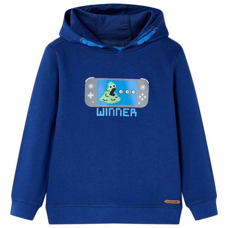 Kinder Kapuzenpullover Baumwolle Jungen Blau 140 von VidaXL