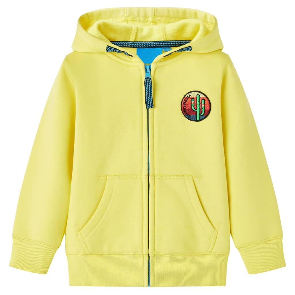 Kinder Kapuzenpullover Baumwolle Jungen Gelb Bunt 104 von VidaXL