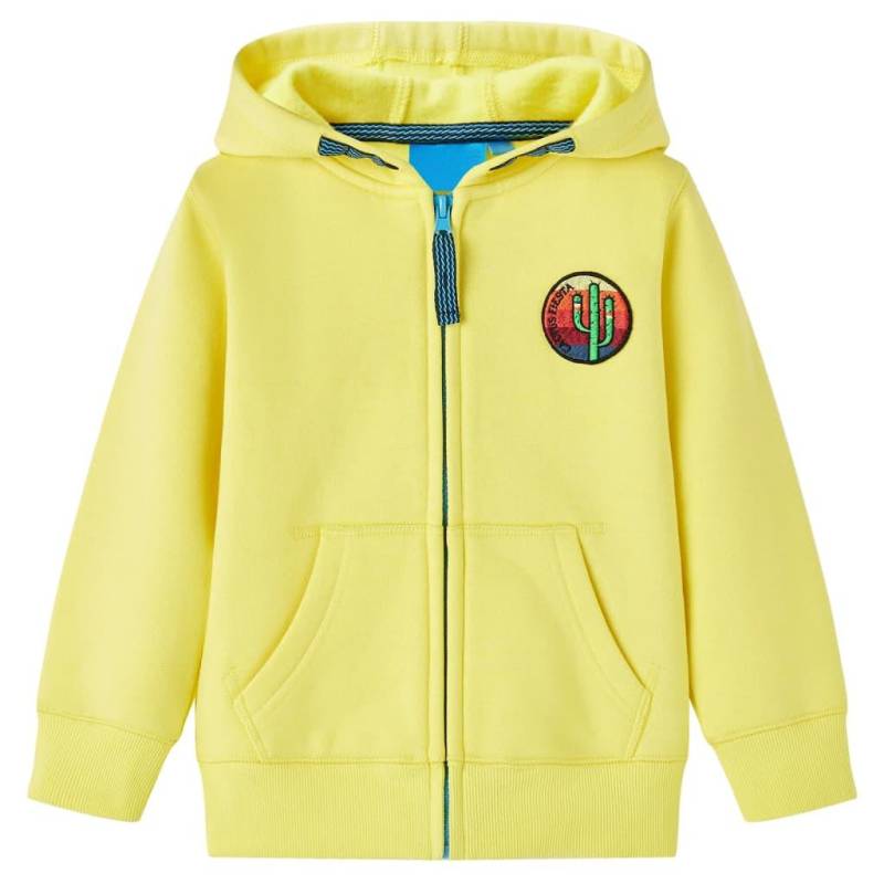 Kinder Kapuzenpullover Baumwolle Jungen Gelb Bunt 140 von VidaXL