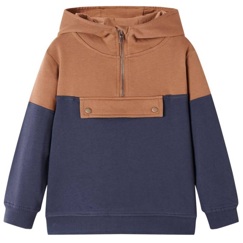 Kinder Kapuzenpullover Baumwolle Jungen Grau 116 von VidaXL