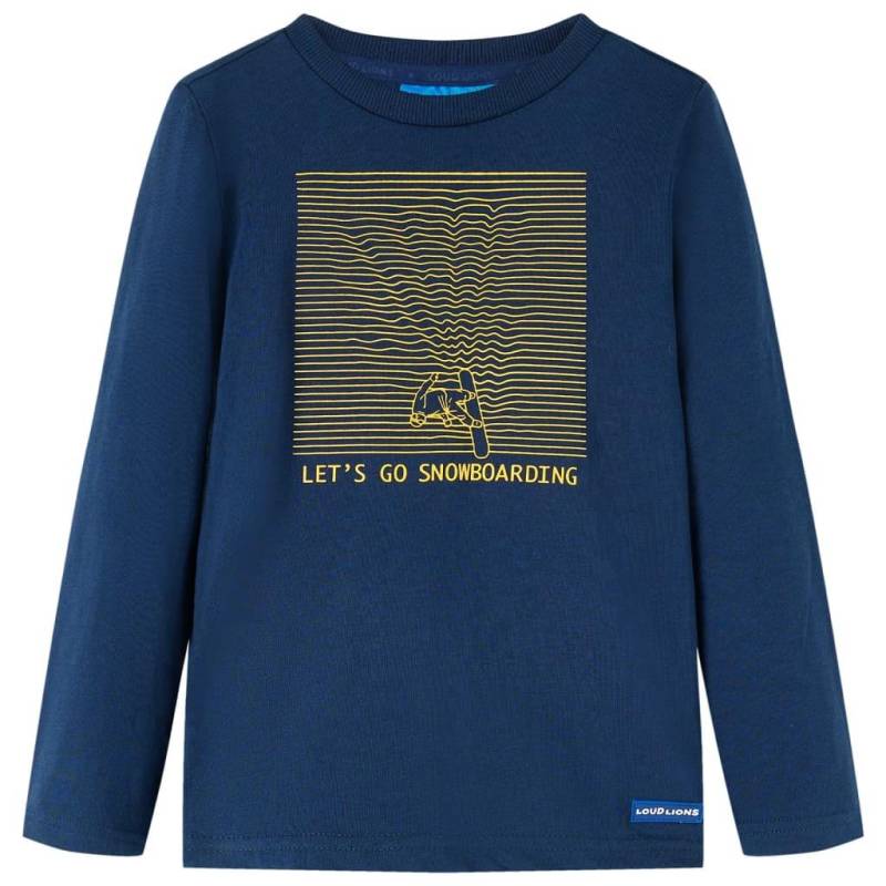 Kinder Langarmshirt Baumwolle Mädchen Blau 140 von VidaXL